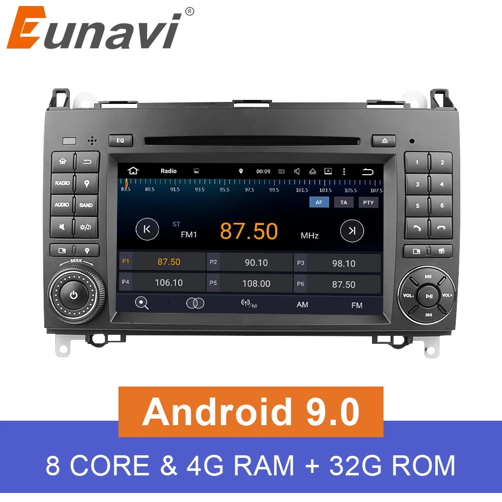 Eunavi 2 Din Android 9 0 Octa 8 core dvd-плеер для автомобиля Benz Sprinter Vito W169 W245 W469 W639 B200 Радио Стерео