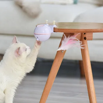 

Clip-on Electric Cat Teaser Cat Feather Toys LED Laser Funny Interactive Toys Intelligent Automatic Cat Entertainment Pet Toys