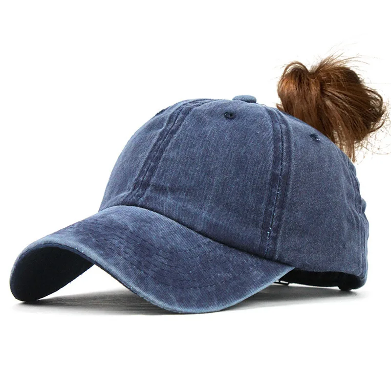 Новинка! дизайн, бейсболка "конский хвост" для женщин, бейсболка Snapback, женские спортивные однотонные кепки, Bone Gorras-8