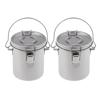 

2 Pack Artist Portable Painting Brush Washing Bucket Wash Pen Pot Stainless Steel Watercolor Oil Paint Brush Washer Art Supplies