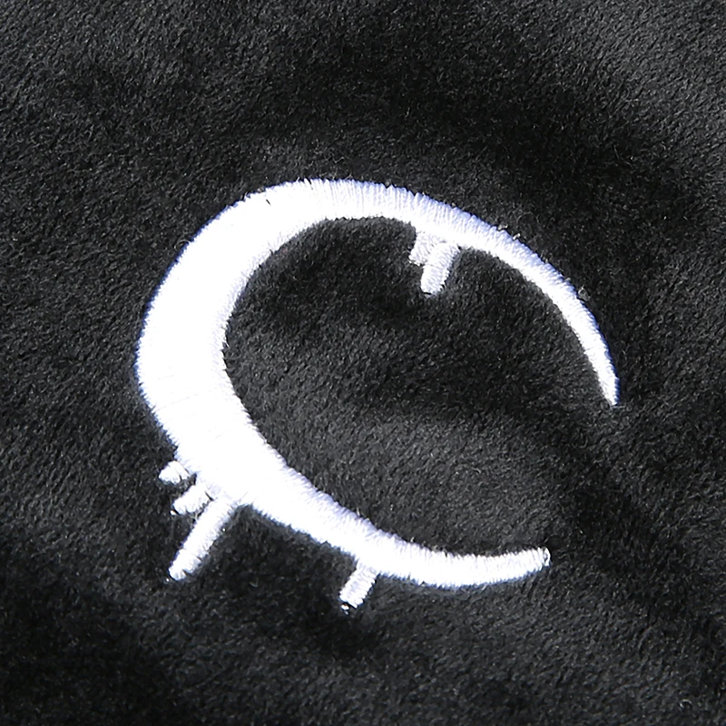 Sweetown повседневный черный кардиган футболка с вышитыми буквами однобортный укороченный топ футболки с длинным рукавом Базовая футболка Женские топы