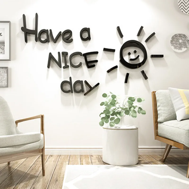 

Sun 3d wall stickers living room bedroom dormitory warm net red background wall self-adhesive decorations