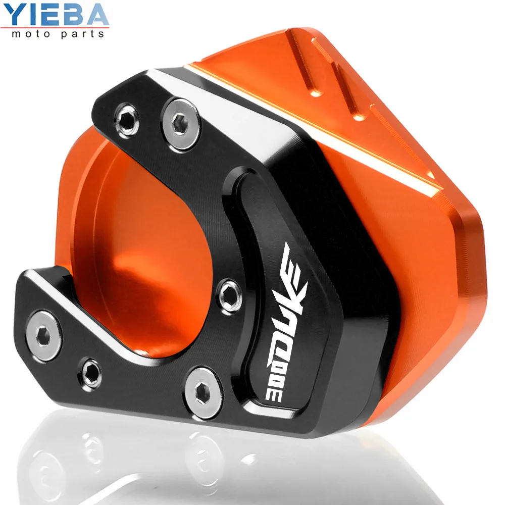 CNC Aluminum Motorcycle Sidestand Kickstand foot Support Side Stand Enlarge moto parts For KTM DUKE 300 300DUKE