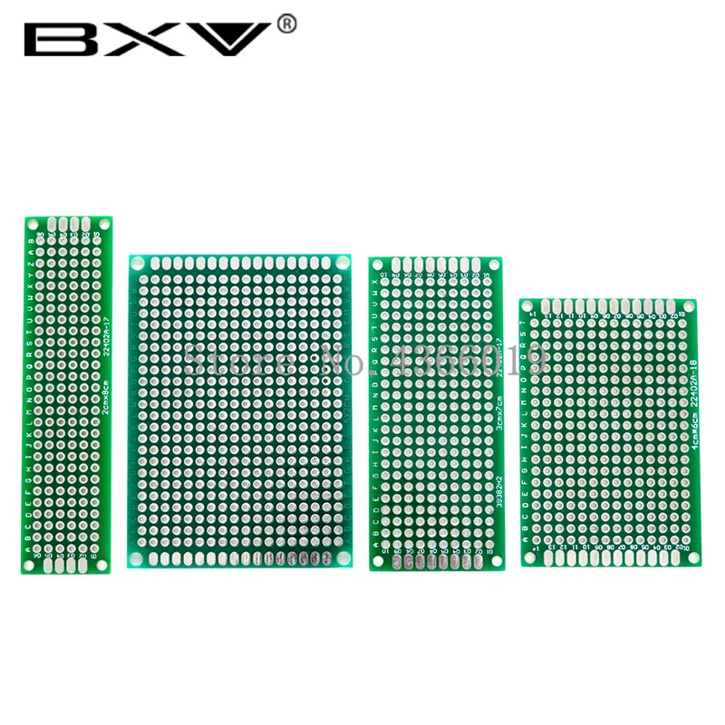 5x7 4x6 3x7 2x8 см 5*7 4*6 3*7 2*8 двухсторонний медный Прототип pcb универсальная плата пещерная пластина печатная плата зеленый/синий