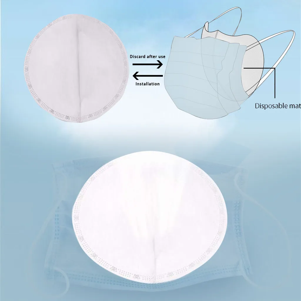 

50PC disposable Mask Gasket non-woven fabric Face Mask Filter Pad Activated Carbon Breathing Filters