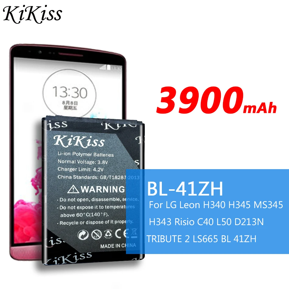 Big Battery BL-41ZH 3900mAh for LG Leon H340 H345 MS345 H343 Risio C40 L50 D213N TRIBUTE 2 LS665 H324 BL 41ZH+Track Code | Мобильные