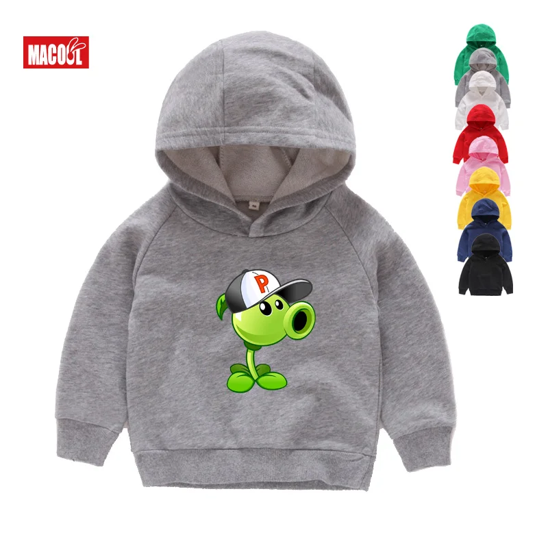 toddler boy hoodie Children Sweatshirts Plants Vs Zombies Funny Kids Cartoon Game Baby little Girl Casual winter Long sleeves - Цвет: Hoodies6