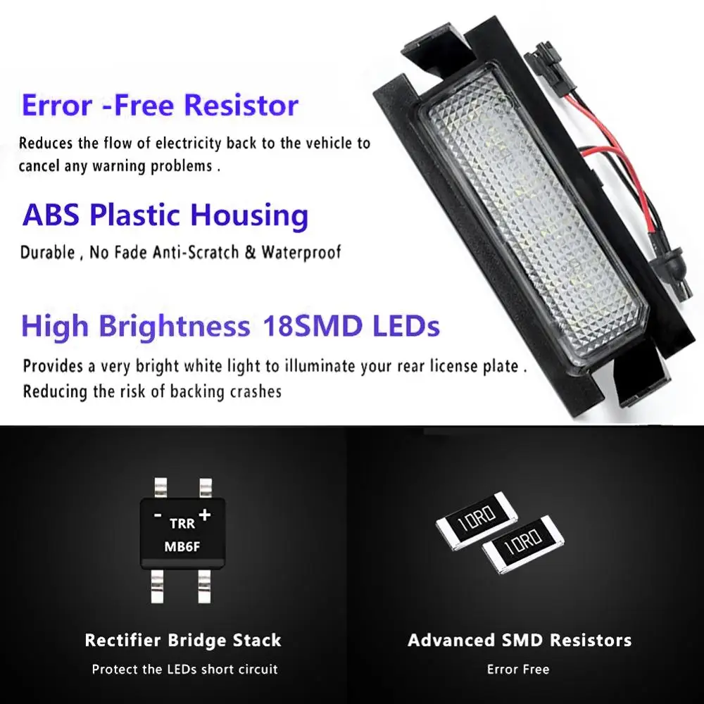 2 шт. Canbus 18SMD Led номерной знак светильник для hyundai I30(GD) CW 5D 2011-2019KIA PRO авто-Стайлинг