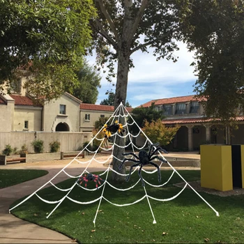 

Spider Web Triangulation Halloween Outdoor Decoration Props Simulation Of Large Goo Toys Theme Party Atmosphere Set Up Props