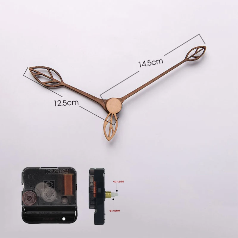 Clock Movement with Wooden Hands for 3D Wall Clock Step Mechanism часы настенные Walnut Wood Needle Quartz Clock Replace Parts 