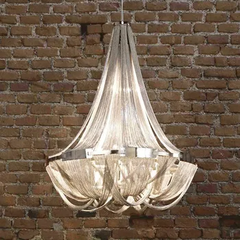 

LED Hanging Pendant lamps Terzani Flow suspension Pendant Light silver aluminum Home Decor