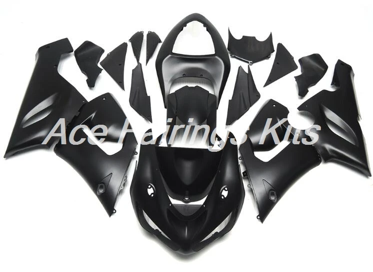 4 подарки ABS полный велосипед обтекатель комплект подходит для Kawasaki ZX6R 2005 2006 ZX-6R 05 06 ниндзя 636 Обтекатели кузова набор все черный матовый