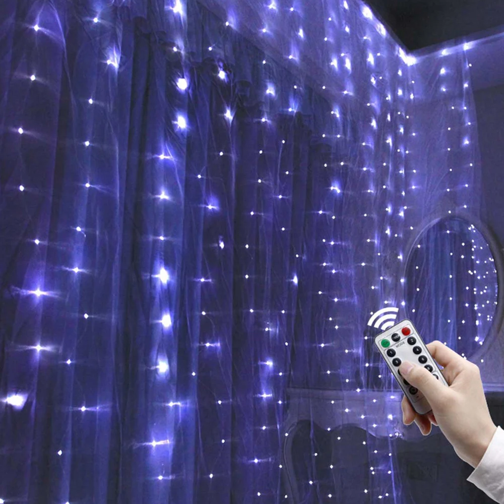 300cm LED Copper Wire String Lights Wedding Decor with Remote Controller