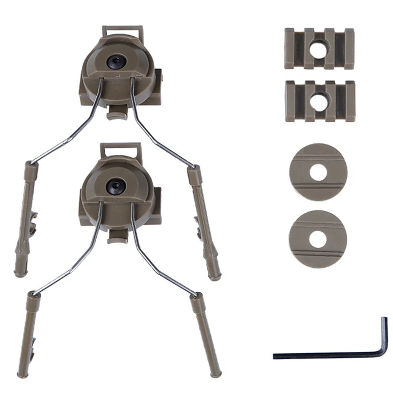 2Pcs Rail Adapters Suspension Supports For Tactical Headset Rail Adapter Set Arc Rail Adapter Headset Accessories