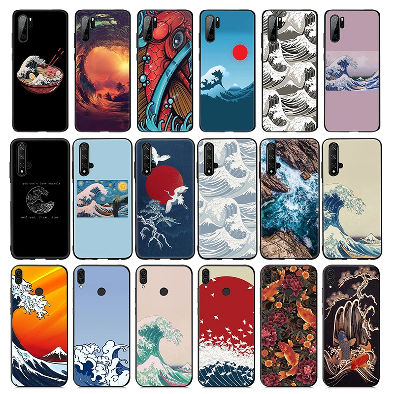 Great Wave Japan Soft Silicone Case for Huawei Mate 30 20 10 Lite Pro Honor Cover |