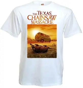 

The Texas Chain Saw Massacre T Shirt White Movie Poster All Sizes S-3XL Summer Short Sleeves T-Shirt Fashion