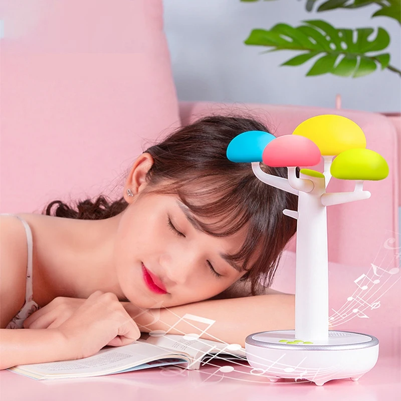 

Wishing Tree Night Light, Bluetooth Speaker with Remote Dimmable Creative LED Bedside Lamp, Living Room Bedroom Table Lamp