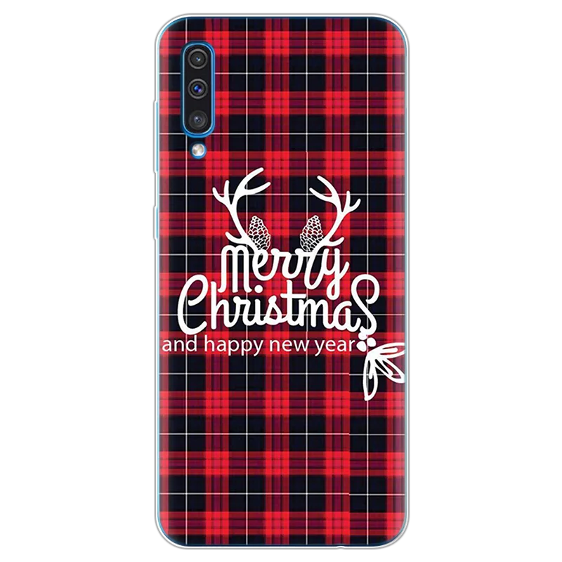 Merry Christmas Cartoon Santa Claus Deer Case For Samsung Galaxy A50 Soft Silicon Coque For Samsung A40 A60 A70 A7 A9 Cover - Цвет: sd-gezi