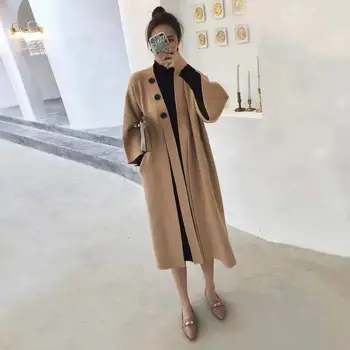 

Autumn and Winter Fashion Knitted Cardigan Women Mid-length Wind Loose and Plus-sized Korean-style Outer Wear