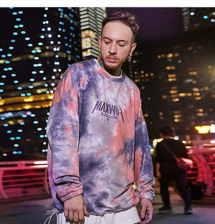 Aelfric Eden цвет часы письмо толстовки с вышивкой для мужчин Harajuku Уличная Повседневная Хлопковая мужская пуловер модный длинный рукав