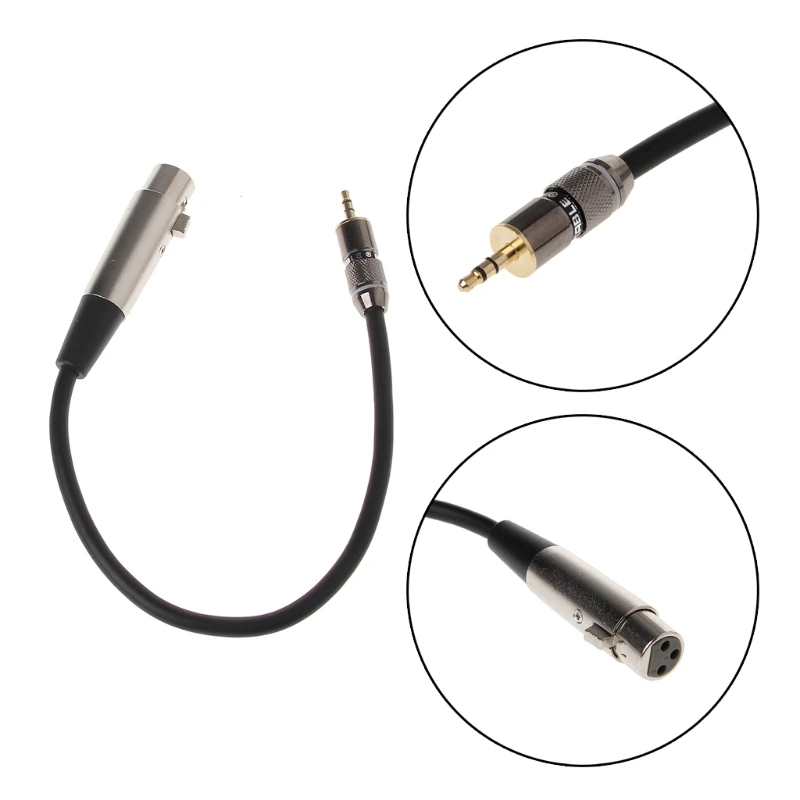 XLR 3Pin мама до 3,5 мм 1/" TRS мужской металлический разъем аудио кабель-адаптер 0,3 м 634A