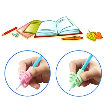 

Creative Children Pencil Holder Tools Soft Glue Ergonomic Posture Correction Tools Pencil Grip Writing Aid Grip