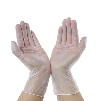 

2 PCS Universa Transparent Disposable PVC Gloves Dishwashing Kitchen Latex Safety Rubber Garden Gloves Outdoor Home Cleaning
