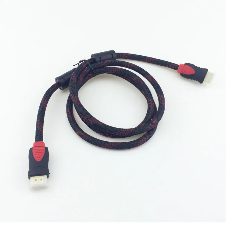 1080P HDMI кабель позолоченный Высокоскоростной соединительный кабель м 2 м 3 м 5 м 10 м Высокое качество красный и черный HDMI кабель