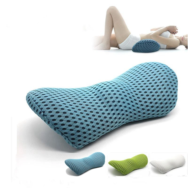 Almohada de soporte Lumbar para dormir en la cama, cojín de malla para dormir de lado, para dolor de coxis y caderas, para la espalda del coche|Cojín| - AliExpress