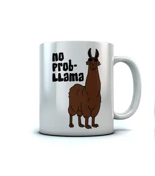 

Llama Funny Coffee Mug Cool Gift for Coffee Tea Lovers No Problem Llama Novelty Birthday Gift Ceramic Mug