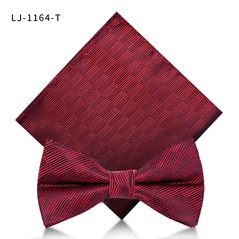 LJ-1164-T Новинка, брендовые Модные мужские галстуки-бабочки, свадебные двойные тканевые полосатые клетчатая галстук-бабочка, банкетные вечерние галстуки-бабочки с подарочной коробкой - Цвет: LJ-1164-T