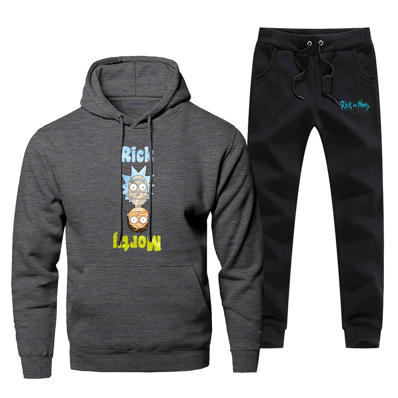 

Men Hoodie Rick And Morty Male Pants Set Sweatshirt Mens Hoodies Sweatshirts Sets Two Piece Pant Pullover Funny Cortoon Coat