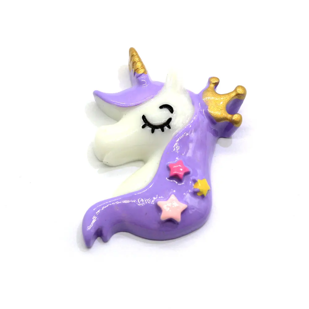 10/50 шт фабрики Лидер продаж смолы Unicornhorse кабошоны Fltback смолы мультфильм животное лошадь Slime амулеты "сделай сам" для изготовления ювелирных изделий, кра - Цвет: 5