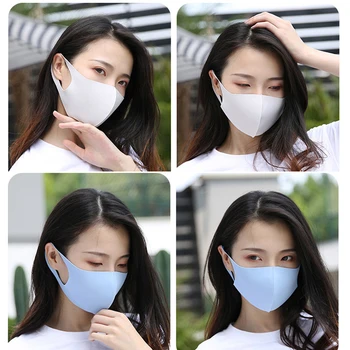 

Women Men Sponge Mouth Mask Breathable Sponge Face Mask Reusable Driving Mask Solid Color Washable Earloop Mouth-muffle Unisex