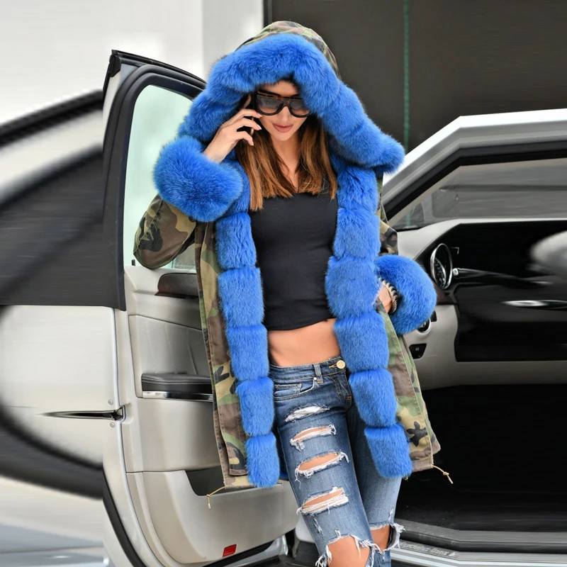 winter jacket women new long parka real fur coat big Hood fur collar hooded parkas thick outerwear street style
