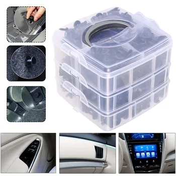 

620 Pcs/set General Car Fasteners Door Trim Panel Interior Accessories Fastener Clips 16 Kinds Auto Bumper Rivet Retaine