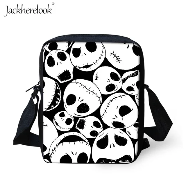 Jackherelook Girls Daily Crossbody Bag The Nightmare Before Christmas Handbags Cartoon Shoulder Messenger Bag Satchels Mochila - Color: HK715E
