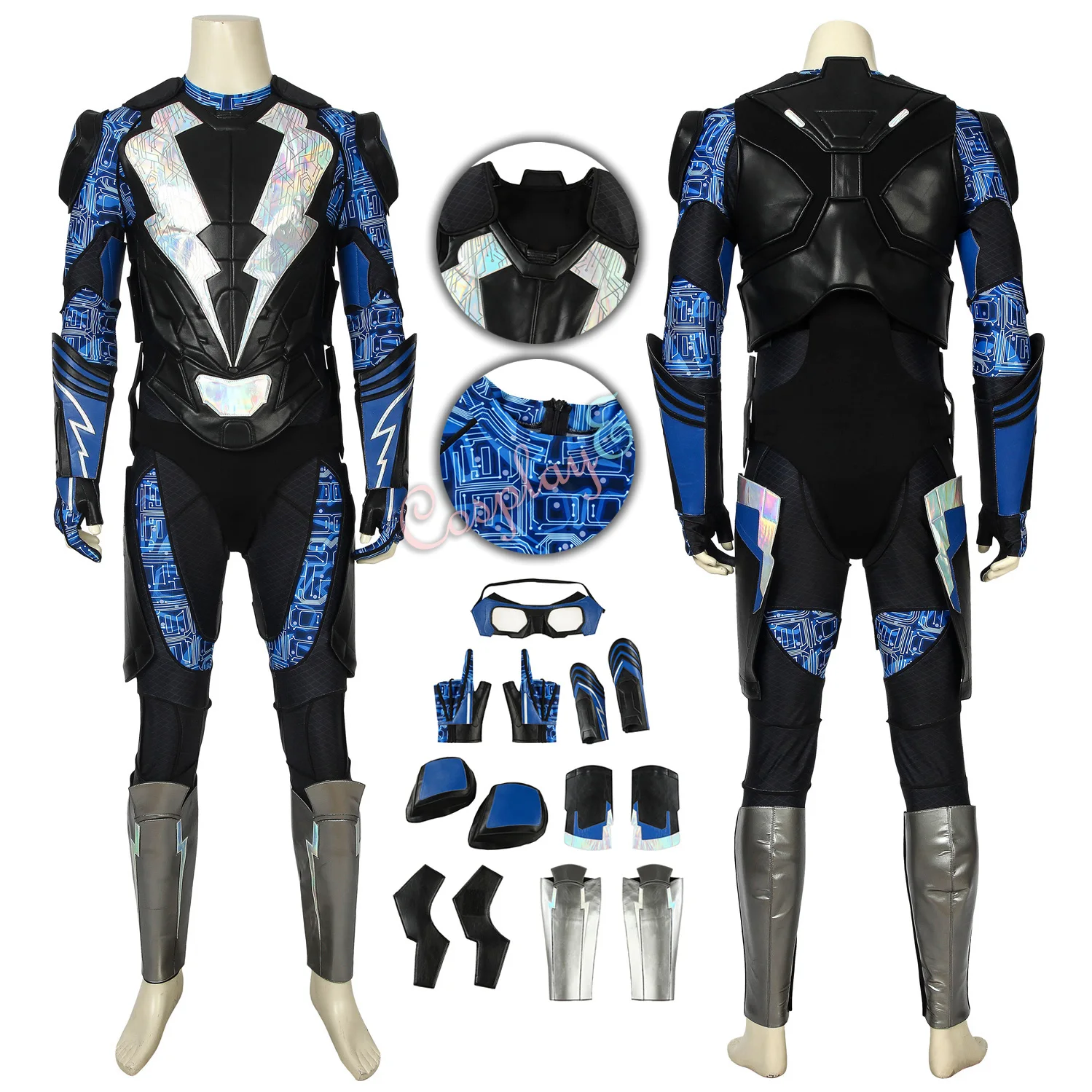 

Jefferson Michael Pierce Costume Black Lightning Cosplay Outfit