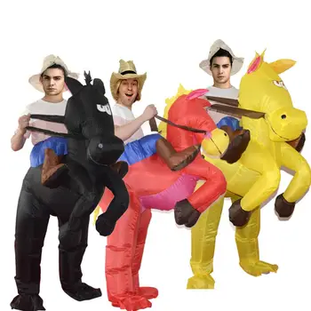 

Adults Inflatable Horse Rider Outfit Festival Halloween Carnival Fancy Dress