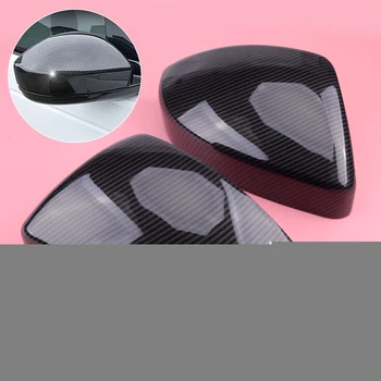 

Carbon Fiber Texture 1 Pair Car Wing Rear View Mirror Cover Trim Cap Frame Bezel ABS fit for Range Rover Velar 2017 2018