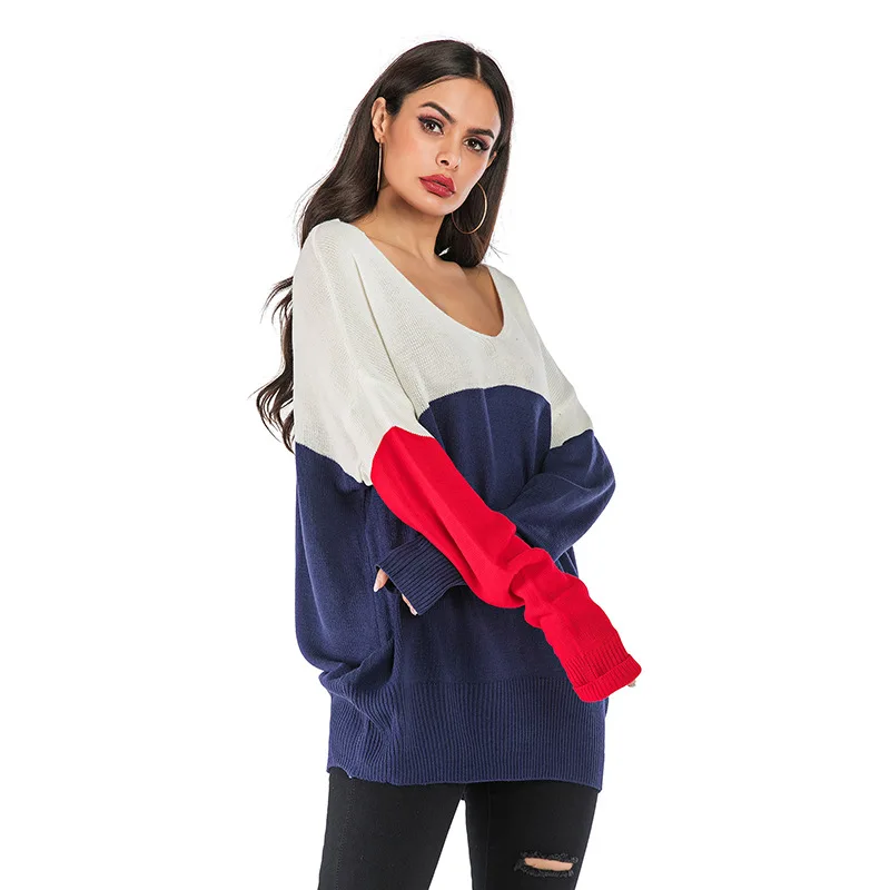 Spring and Autumn 2020 new sweater one-word shoulder-mounted long-sleeved sweater jumper solid color 100 women's bottom shirt Spring and Autumn 2020 new sweater one-word shoulder-mounted long-sleeved sweater jumper solid color 100 women's bottom shirt