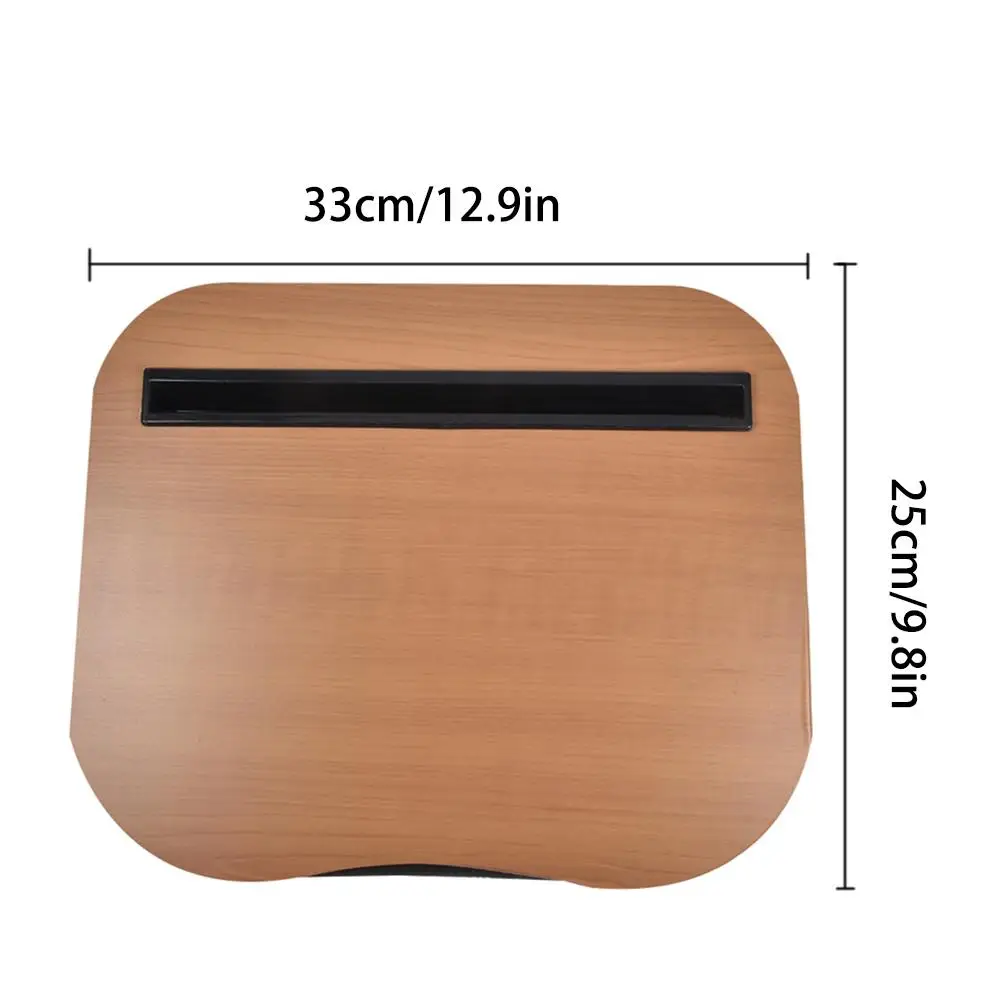 Portable Lap Desk Laptop Table with Phone Tablet Holder Multifunctional Bamboo Computer Tray Bed Table for Study Work