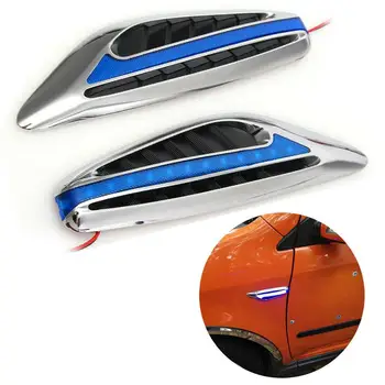 

EIDRAN 2pcs Universal Blade Car Steering Light Led Turn Signal Fender Side Lights