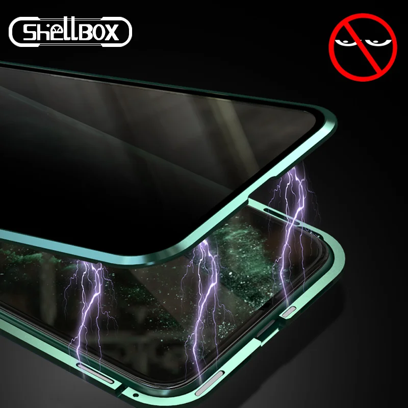 Магнитный защитный чехол SHELLBOX из закаленного стекла для Iphone XR XS X 11Pro 360|Бамперы| |