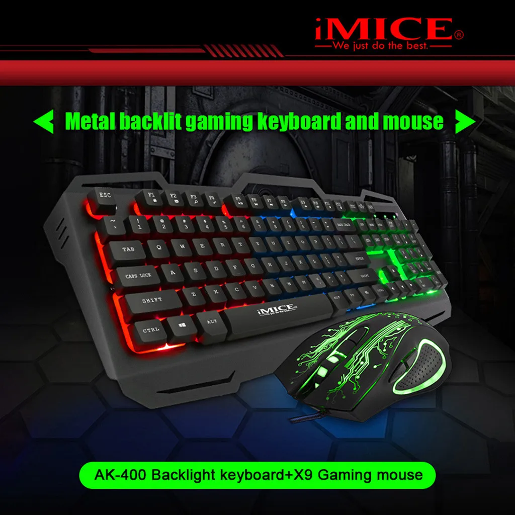OMESHIN 104 клавиш подсветка Проводная игровая клавиатура мышь набор механическая клавиатура прочная USB клавиатура комбинированные Мыши для ПК ноутбука