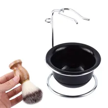 Durable nuevo bonito diseño hombres taza bol de afeitado cepillo jabón soporte de platos titular portátil afeitado afeitadora barba limpieza, afeitadora Kits Set