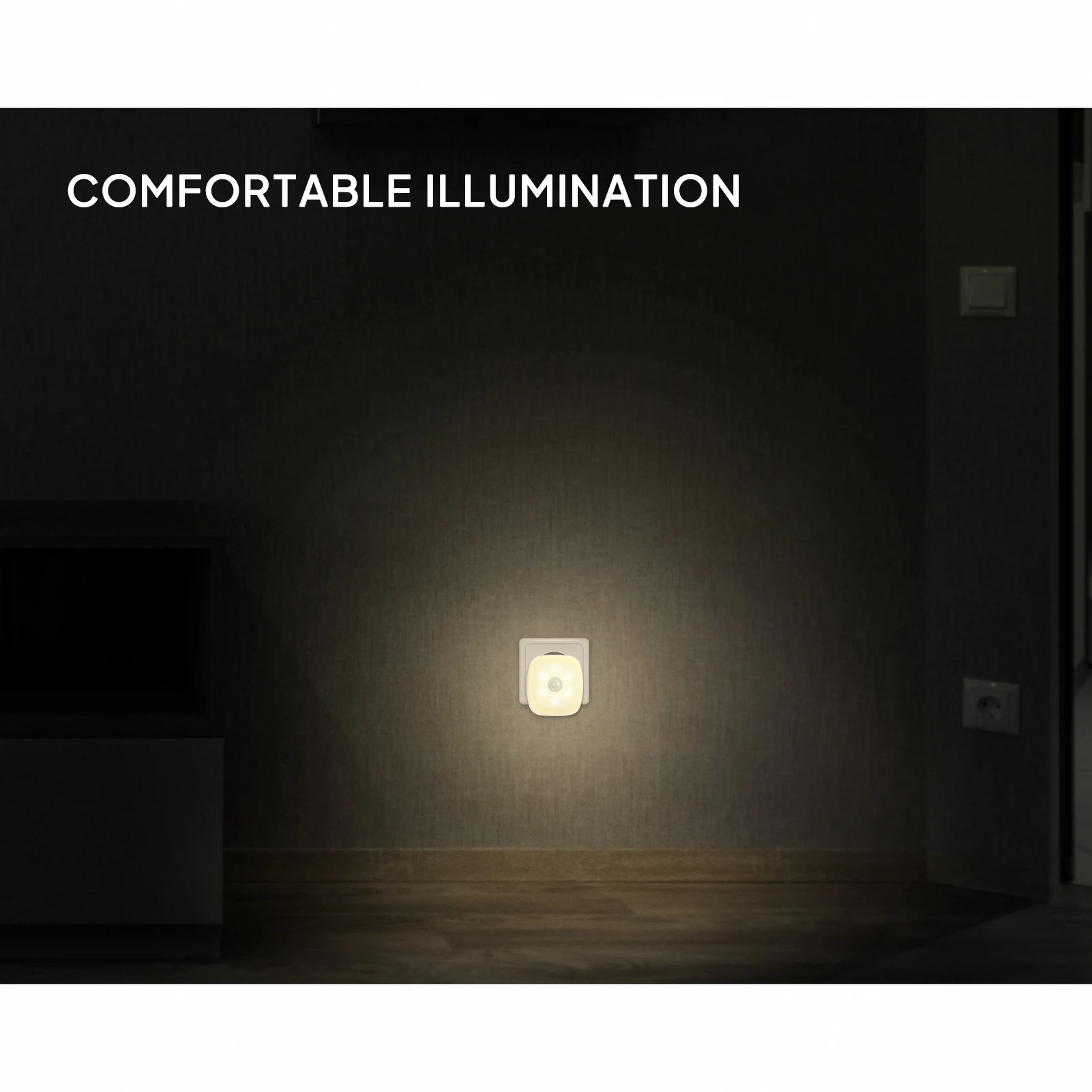 Motion Sensor Light, LED Night Light, LED Motion Sensor Light, Night Light, Motion Sensor Night Light, LED Night Lamp, Motion Sensor LED Light, Motion Sensor Lamp-Night Light Met Eu Plug Smart Motion Sensor Led Night Lamp