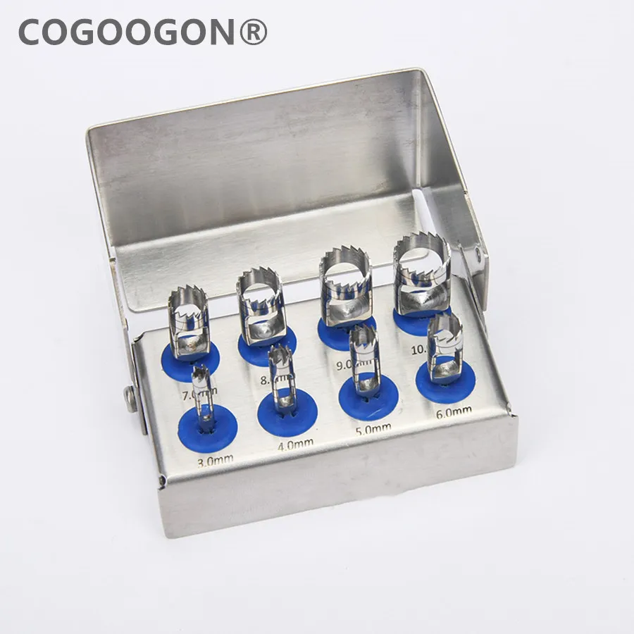 

1SET Dental Implant Bone Trephine Bur for Low-speed handpiece Handle Dia 2.35mm Surgical Instrument Disinfection Holder