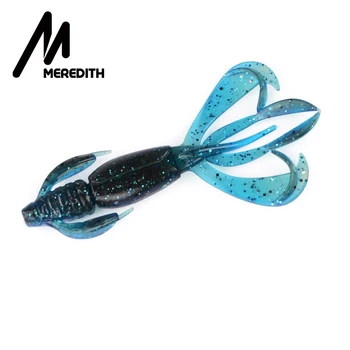 

MEREDITH Fishing Lures Crazy Flapper 70mm/3g 10pc/Lot Craws Soft Lures Fishing For Fishing Soft Bait Shrimp Bass Bait Peche Gear