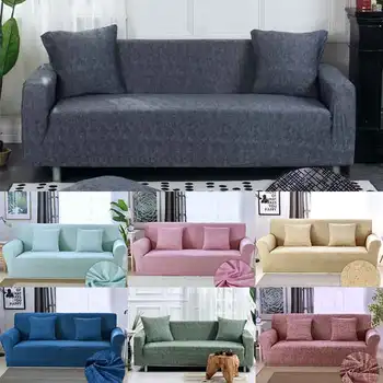 

Solid Color Linen Fabric Stretch Comfortable Sofa Cover Room Living Stretch Slipcover Modern Universal For All-inclusive